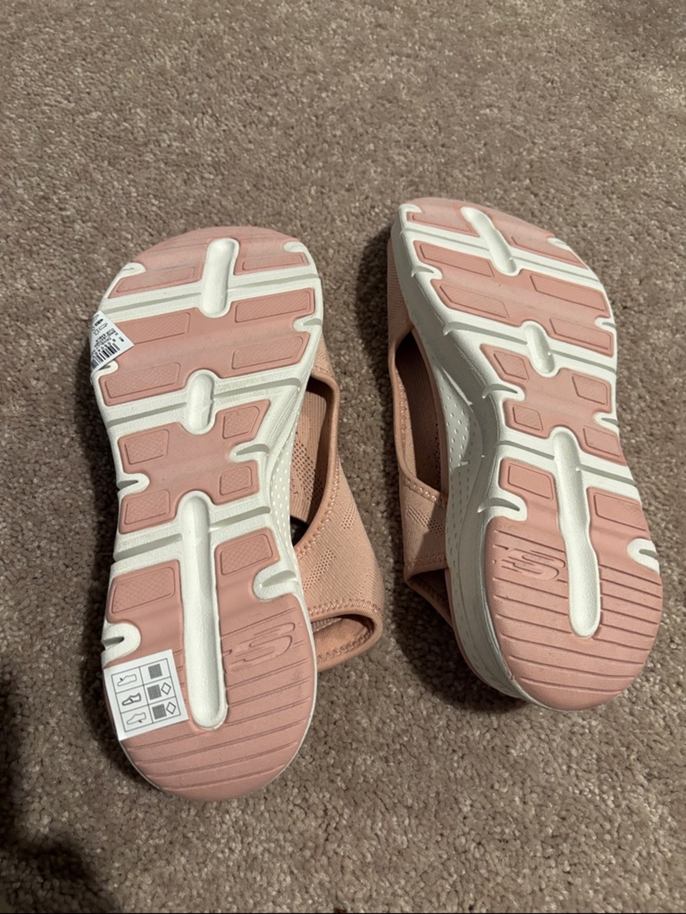 Skechers Women’s Knit Slingback Sandals - Blush - Picture 2 of 2